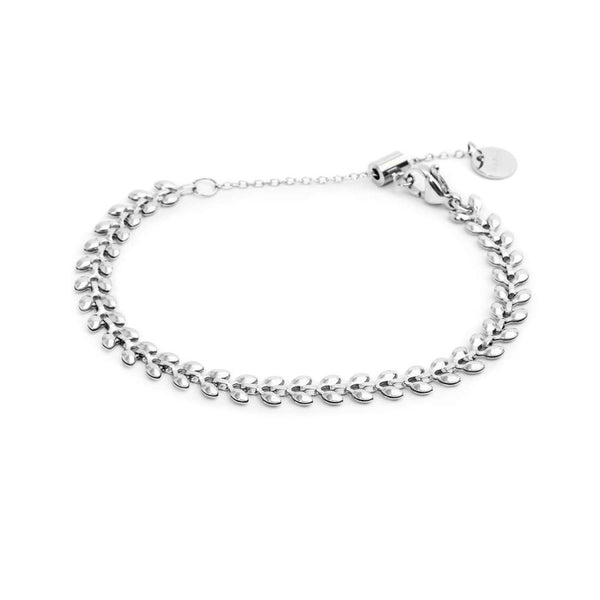 Bracciale catena a foglia chevron - Gioielleria Fondente