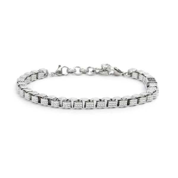 Bracciale catena box con trama - Gioielleria Fondente