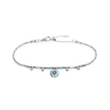 Bracciale catena chicco di riso con sole pendente