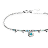 Bracciale catena chicco di riso con sole pendente