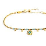 Bracciale catena chicco di riso con sole pendente