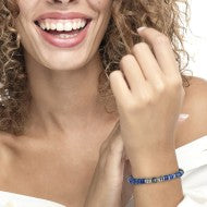 Bracciale catena dischetti in pietra e acciaio