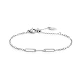 Bracciale catena lip cable e centrale a catena cable con texture