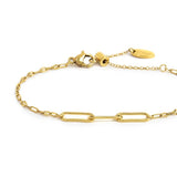 Bracciale catena lip cable e centrale a catena cable con texture