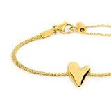 Bracciale catena mesh con cuore irregolare