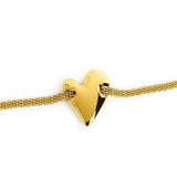 Bracciale catena mesh con cuore irregolare