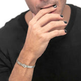 Bracciale catena multifilo con serpente e zircone - Gioielleria Fondente