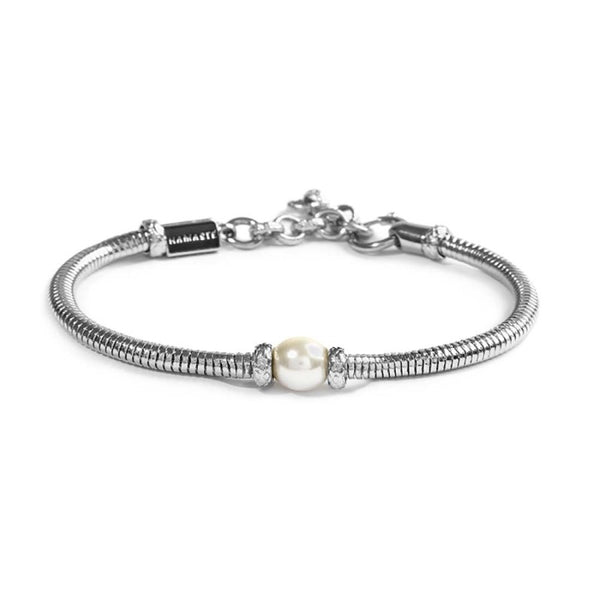 Bracciale catena snake con sfera centrale