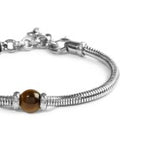 Bracciale catena snake con sfera centrale
