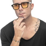Bracciale catena snake con sfera centrale