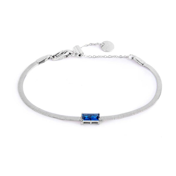 Bracciale catena snake con zircone baguette - Gioielleria Fondente