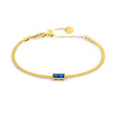 Bracciale catena snake con zircone baguette - Gioielleria Fondente