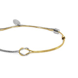 Bracciale con nodo centrale catena snake e catena serpentine