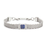 Bracciale con pietra centrale catena mesh - Gioielleria Fondente