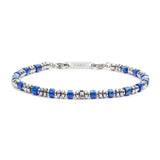 Bracciale con rondelle in pietra ed elementi in ematite - Gioielleria Fondente