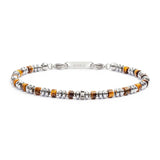 Bracciale con rondelle in pietra ed elementi in ematite - Gioielleria Fondente