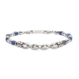 Bracciale con sodalite a rondelle e catena marine - Gioielleria Fondente