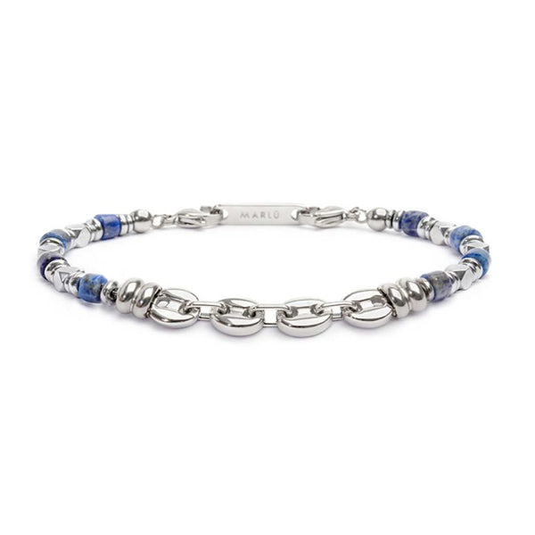 Bracciale con sodalite a rondelle e catena marine - Gioielleria Fondente