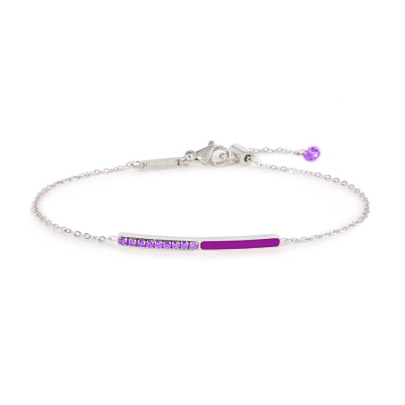 Bracciale con zirconi e smalto