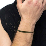 Bracciale cordino cerato trasformabile in collana
