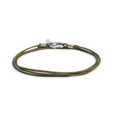 Bracciale cordino cerato trasformabile in collana