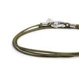 Bracciale cordino cerato trasformabile in collana