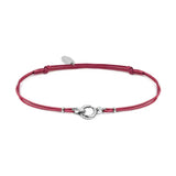 Bracciale cordino con moschettone ad anello centrale
