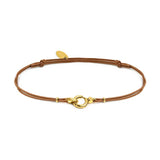 Bracciale cordino con moschettone ad anello centrale