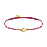 Bracciale cordino con moschettone ad anello centrale