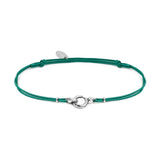 Bracciale cordino con moschettone ad anello centrale