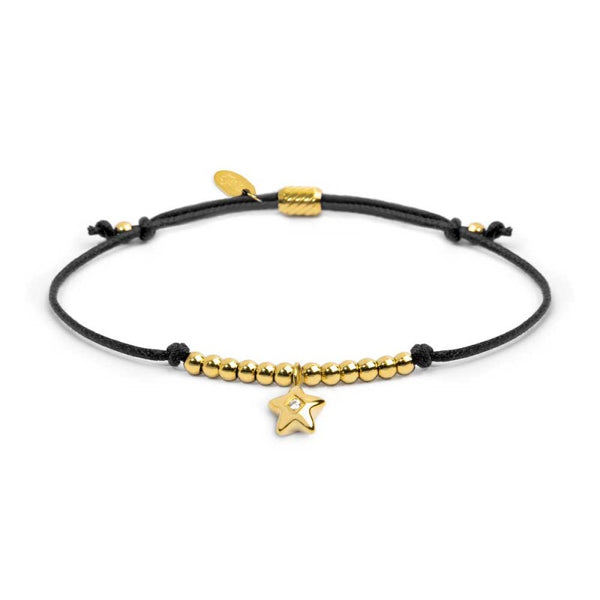 Bracciale A Polsino Oro COOLSTEELANDBEYOND Con Cristalli Neri - Design Traliccio, Regolabile