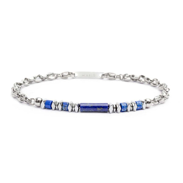 Bracciale elementi in pietra ed elementi in ematite catena marine - Gioielleria Fondente