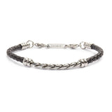 Bracciale in pelle sintetica con catena twisted - Gioielleria Fondente
