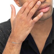Bracciale infinito con zirconi bianchi