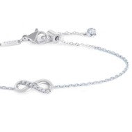 Bracciale infinito con zirconi bianchi