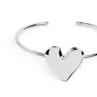 Bracciale rigido con cuore irregolare
