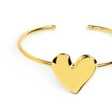 Bracciale rigido con cuore irregolare