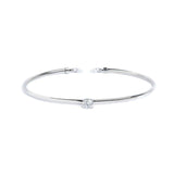 Bracciale rigido con zircone 5.25mm centrale e zirconi alle estremità