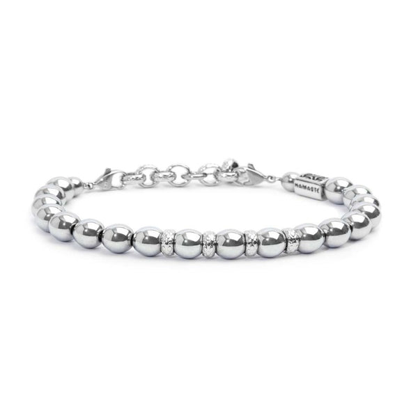 Bracciale sfere ematite 8mm - Gioielleria Fondente