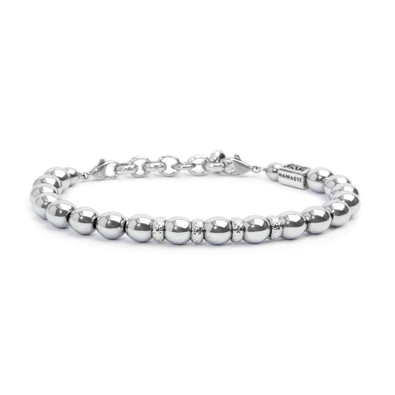 Bracciale sfere ematite 8mm - Gioielleria Fondente