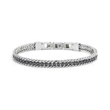 Bracciale tennis 3mm con catena grumetta