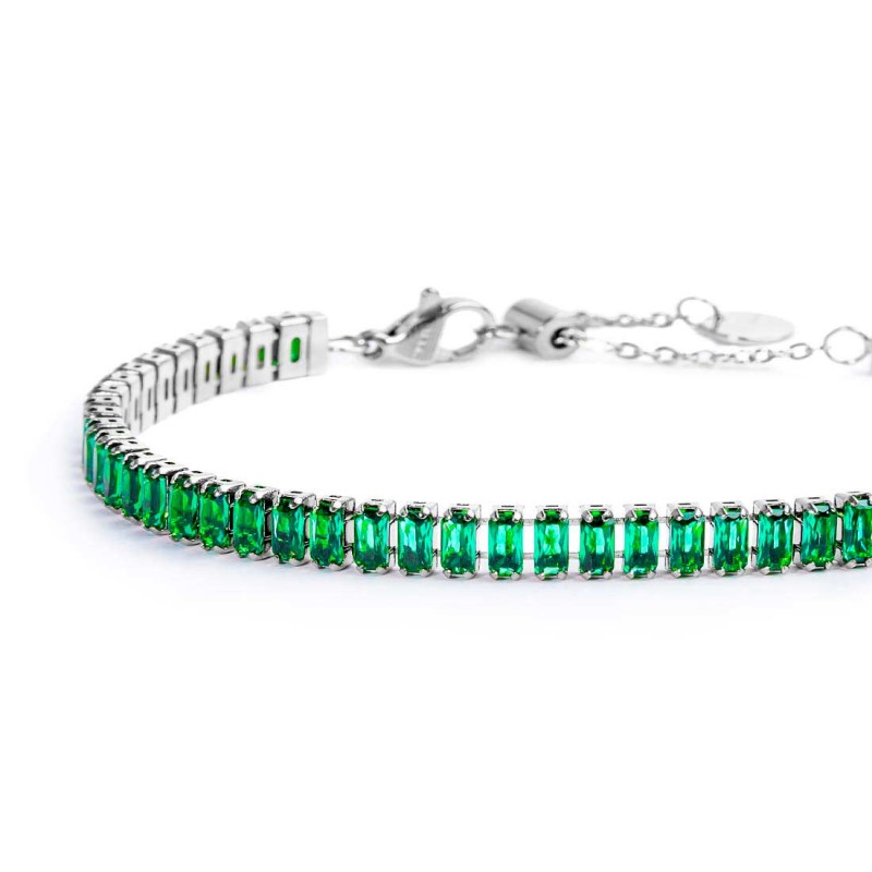 Bracciale tennis cristalli baguette - Gioielleria Fondente