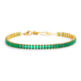Bracciale tennis cristalli baguette - Gioielleria Fondente