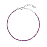 Bracciale Tennis Mania con Zirconi Fucsia e Bianchi - Gioielleria Fondente
