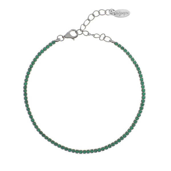 Bracciale Tennis Mania con Zirconi Verdi - Gioielleria Fondente
