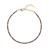 Bracciale Tennis Mania Dorato con Zirconi Neri e Bianchi - Gioielleria Fondente