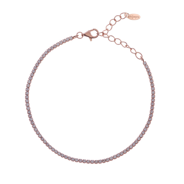 Bracciale Tennis Mania Rosè con Zirconi Bianchi - Gioielleria Fondente