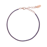 Bracciale Tennis Mania Rosè con Zirconi Blu - Gioielleria Fondente