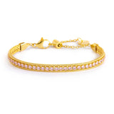 Bracciale tennis zirconi baguette catena snake squadrata