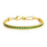 Bracciale tennis zirconi baguette catena snake squadrata